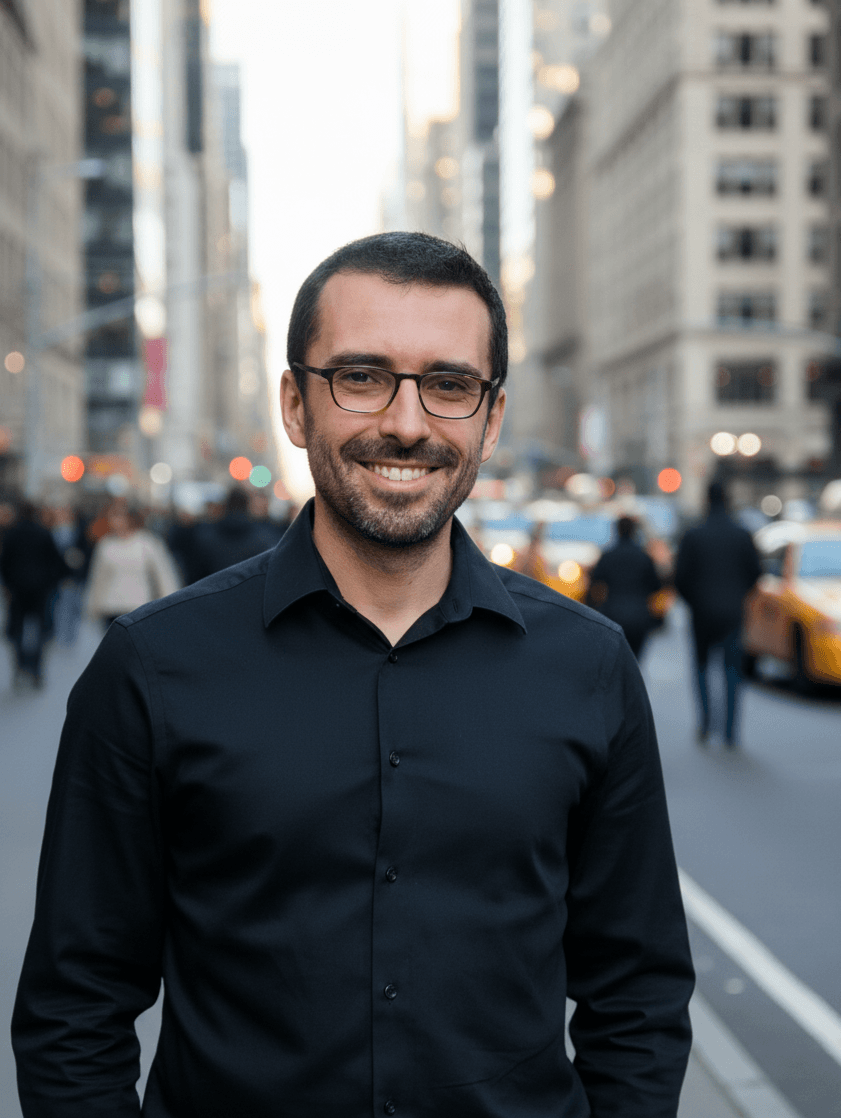 Sean Dagony-Clark on a city street